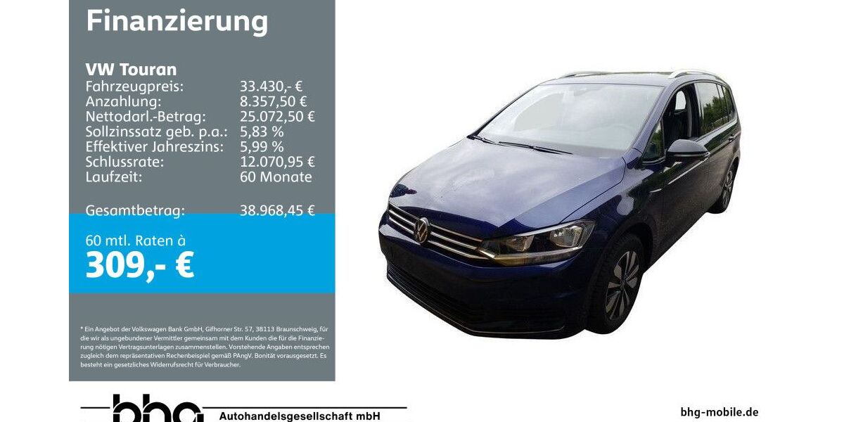 VW Touran 17.749 km 33.430 &euro; Ettlingen 76275