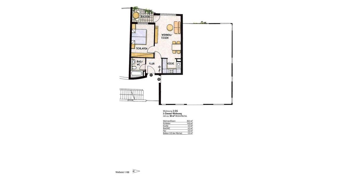 Etagenwohnung Rutesheim - 2 Zimmer, 50 m&sup2;, 265.000&euro; | Angebot:27163758