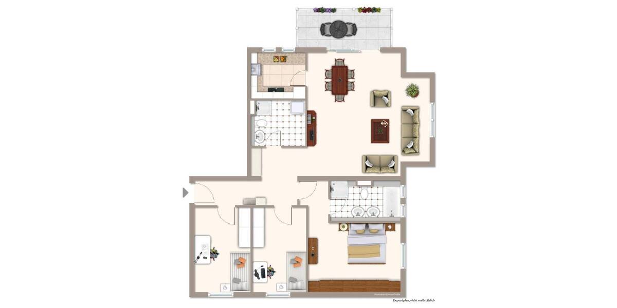 Etagenwohnung Karlsruhe Nordstadt - 4 Zimmer, 119 m&sup2;, 1.700&euro; | Angebot:26486220