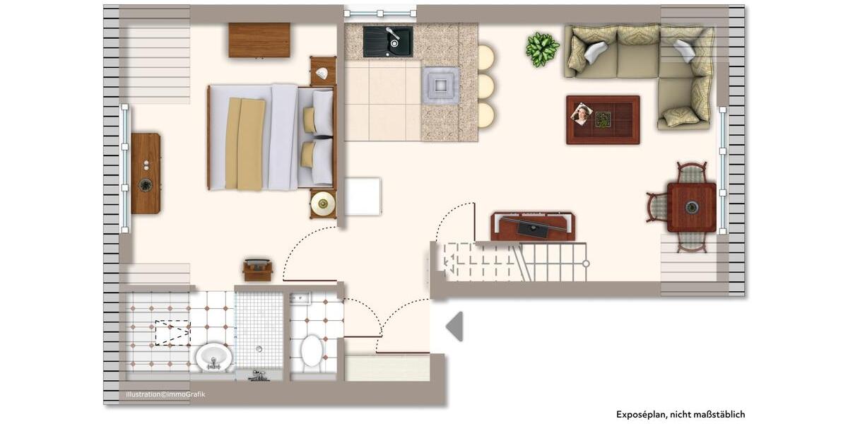 Maisonettenwohnung Karlsruhe Rüppurr - 3 Zimmer, 65 m&sup2;, 1.600&euro; | Angebot:23540345