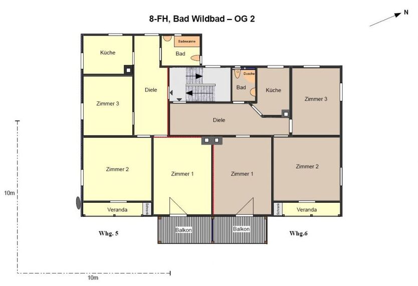 Helle 3-Zimmer-Altbau-Wohnung in zentrumsnaher Aussichtslage (Mietdauer: min. 4 Jahre) 3 zimmer