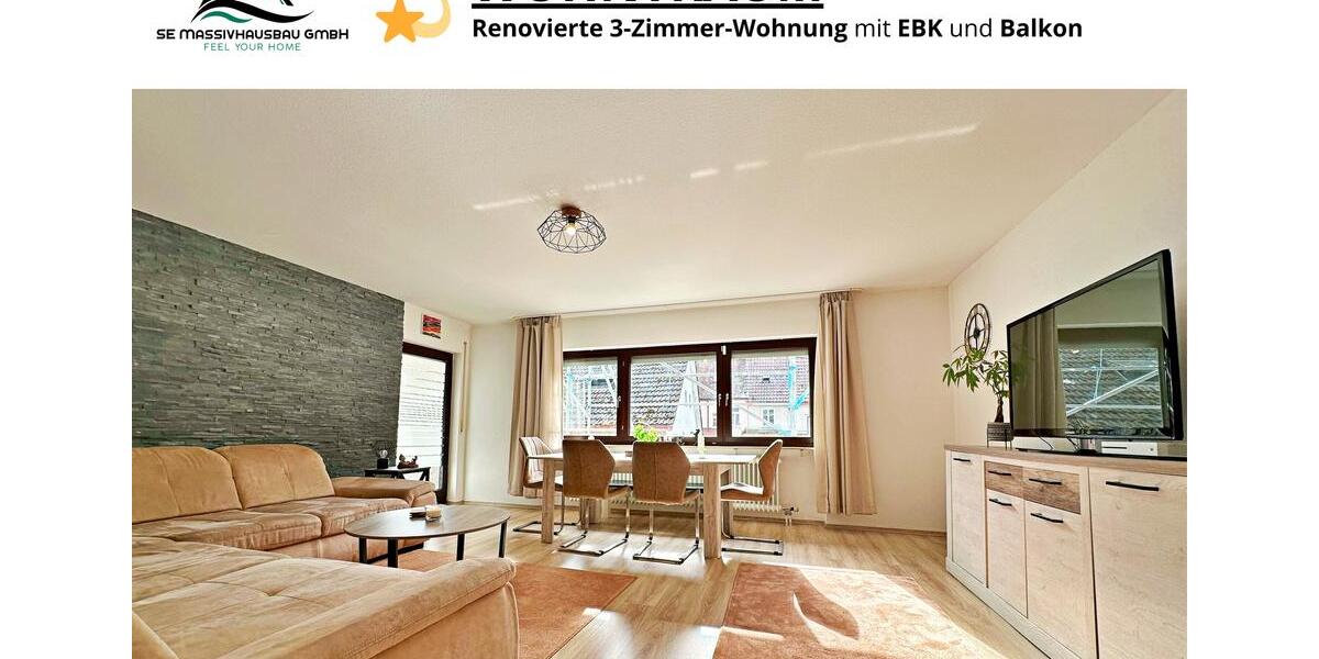 WOHNTRAUM - Renovierte 3-Z-Wohnung mit EBK und Balkon 3 zimmer