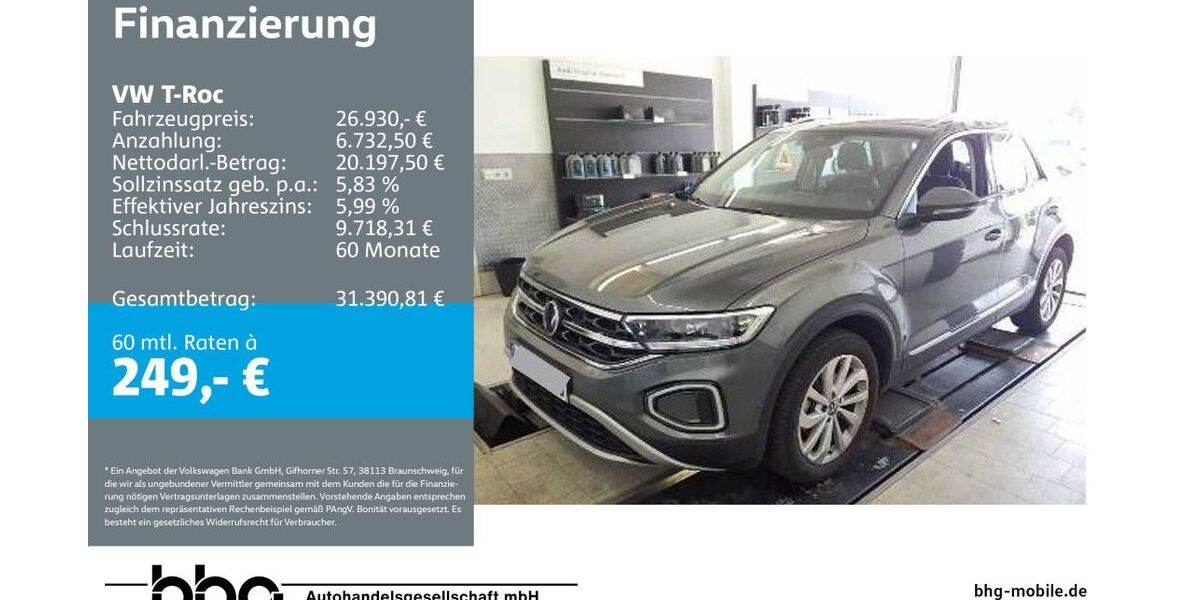 VW T-Roc 20.099 km 26.930 &euro; Ettlingen 76275