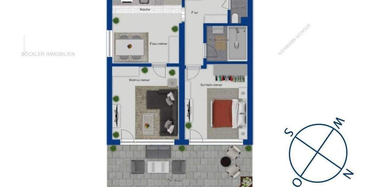 Etagenwohnung Pforzheim Büchenbronn - 2 Zimmer, 61 m&sup2;, 690&euro; | Angebot:25704650