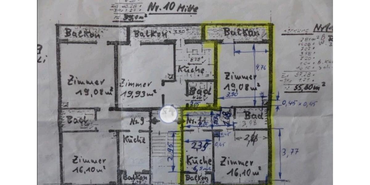 Etagenwohnung Pforzheim Dillweißenstein - 2 Zimmer, 57 m&sup2;, 165.000&euro; | Angebot:26492675