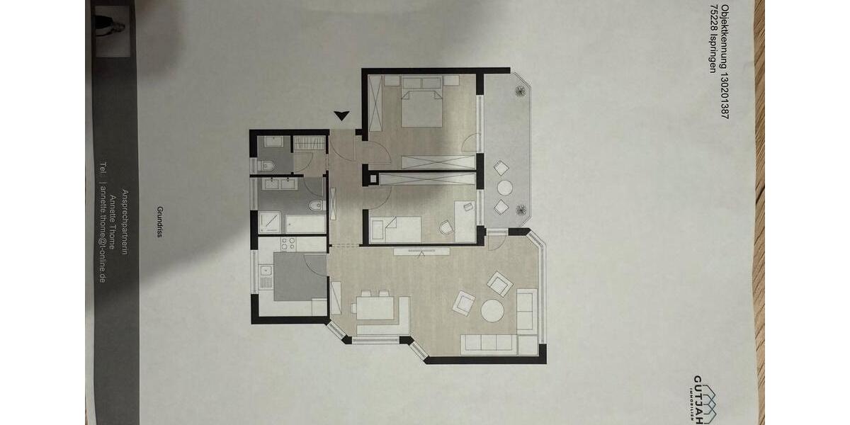 Erdgeschoßwohnung Pforzheim Eutingen - 3.5 Zimmer, 86 m&sup2;, 229.000&euro; | Angebot:25509863