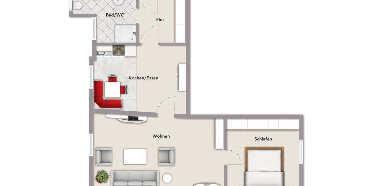 Etagenwohnung Karlsruhe / Durlach Durlach - 2 Zimmer, 67 m&sup2;, 249.000&euro; | Angebot:25814993