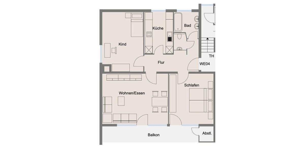Etagenwohnung Pforzheim Nordstadt - 3 Zimmer, 95 m&sup2;, 990&euro; | Angebot:26130843