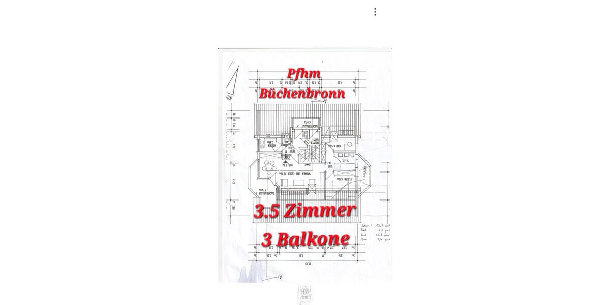 Dachgeschoßwohnung Pforzheim Büchenbronn - 3.5 Zimmer, 73 m&sup2;, 912&euro; | Angebot:26040706