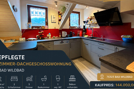Ruhige 3-Zimmer-Dachgeschosswohnung mit Balkon & Carport – Kapitalanlage mit Potenzial - Wohnung Bad Wildbad Calmbach | Angebot:27392217