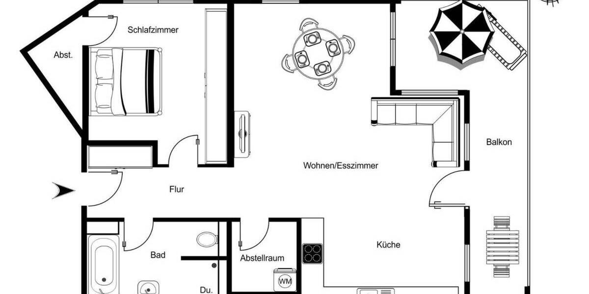 Etagenwohnung Bad Wildbad - 2 Zimmer, 83 m&sup2;, 393.000&euro; | Angebot:26471342