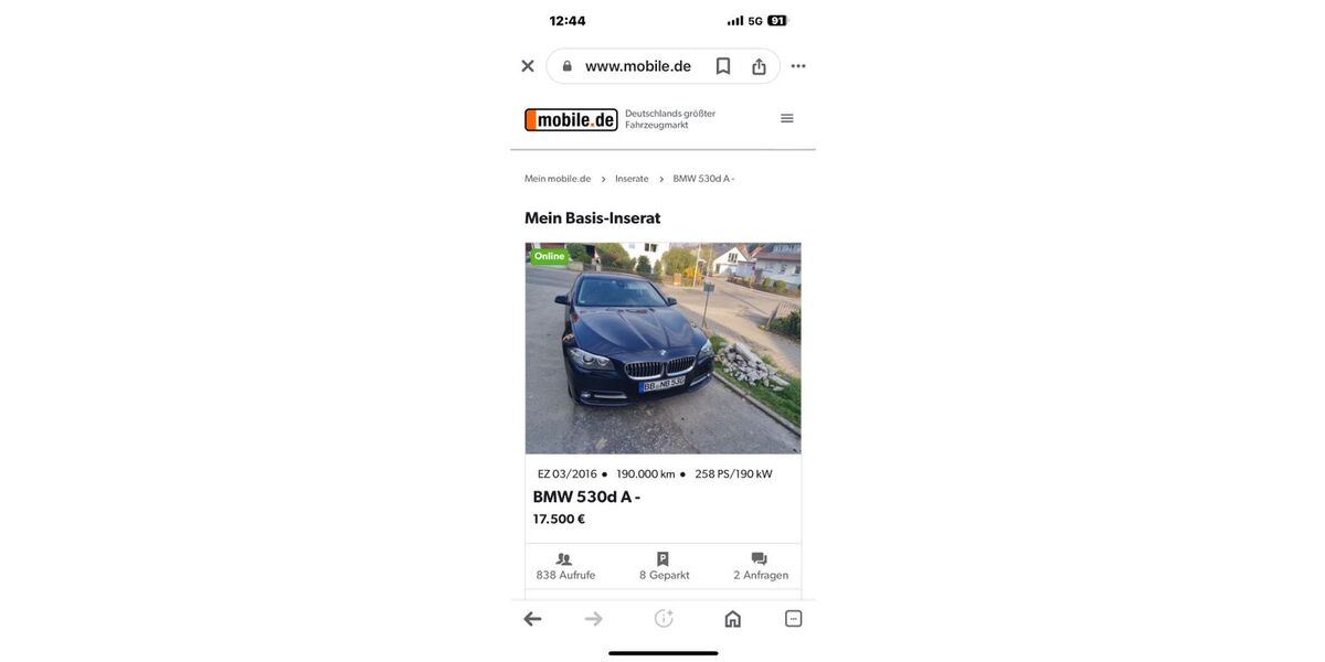 BMW 530 230.000 km 13.000 &euro; Aidlingen 71134