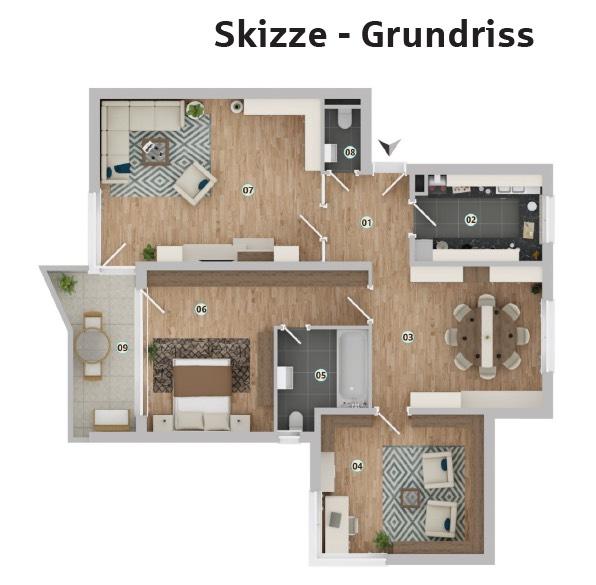 Etagenwohnung Dobel - 4 Zimmer, 106 m&sup2;, 940&euro; | Angebot:26189999