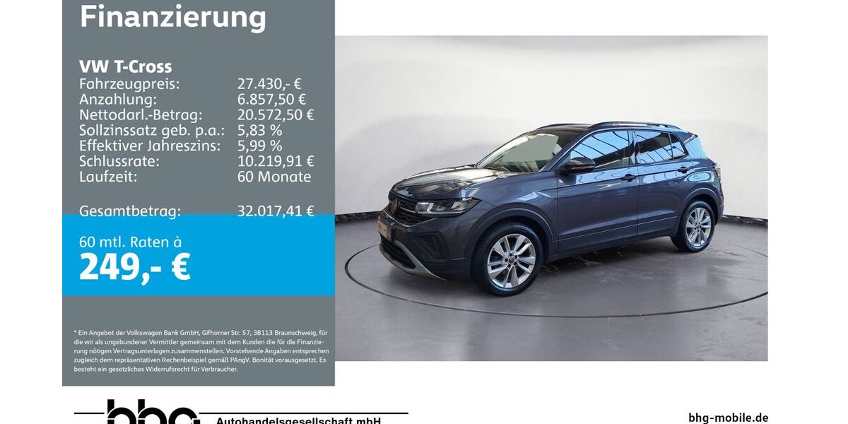 VW T-Cross 9.447 km 27.430 &euro; Ettlingen 76275