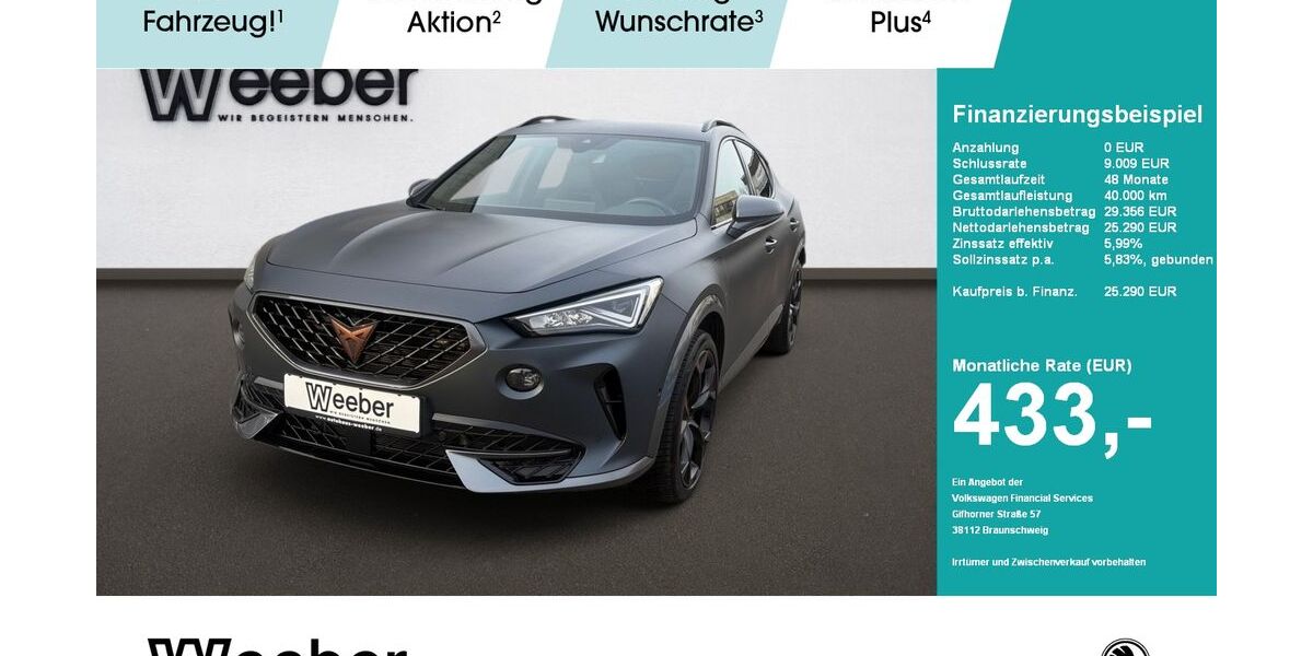 Cupra Formentor 63.006 km 24.029 &euro; Weil der Stadt 71263