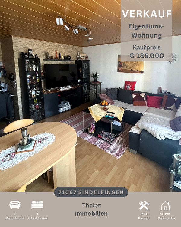 Wohnung zum Kaufen in Sindelfingen 185.000 € 50 m²