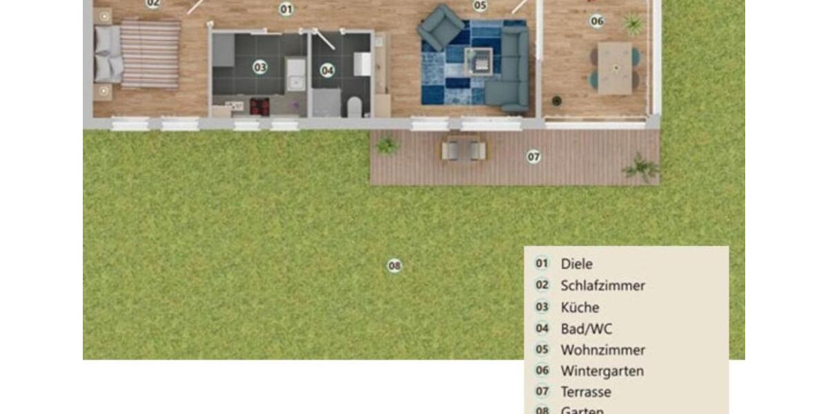 2 Zi-ETW (EG) mit Garten und Garage in Bad Wildbad 2 zimmer