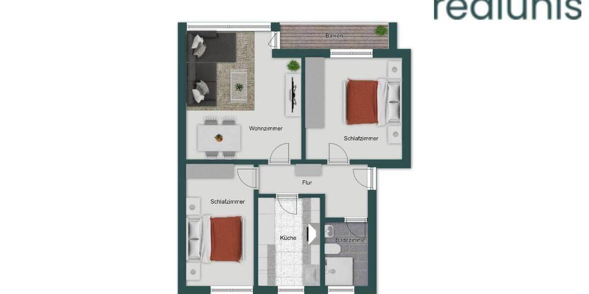 Etagenwohnung Karlsruhe Waldstadt - 3 Zimmer, 73 m&sup2;, 239.000&euro; | Angebot:26929274