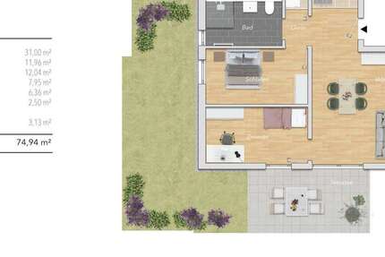 Wohnung zum Kaufen in Karlsbad 405.000 € 74.94 m² 3 zimmer