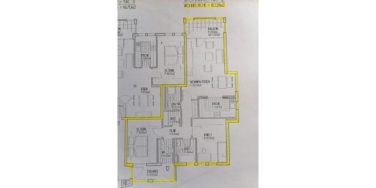 Etagenwohnung Illingen - 3.5 Zimmer, 80 m&sup2;, 310.000&euro; | Angebot:26135566