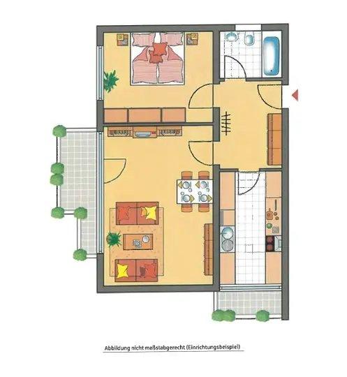 Etagenwohnung Karlsruhe Mühlburg - 2 Zimmer, 65 m&sup2;, 920&euro; | Angebot:26424817