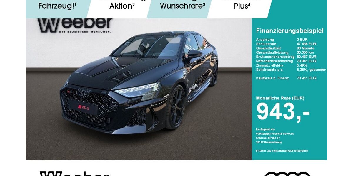 Audi RS3 2.500 km 70.941 &euro; Weil der Stadt 71263