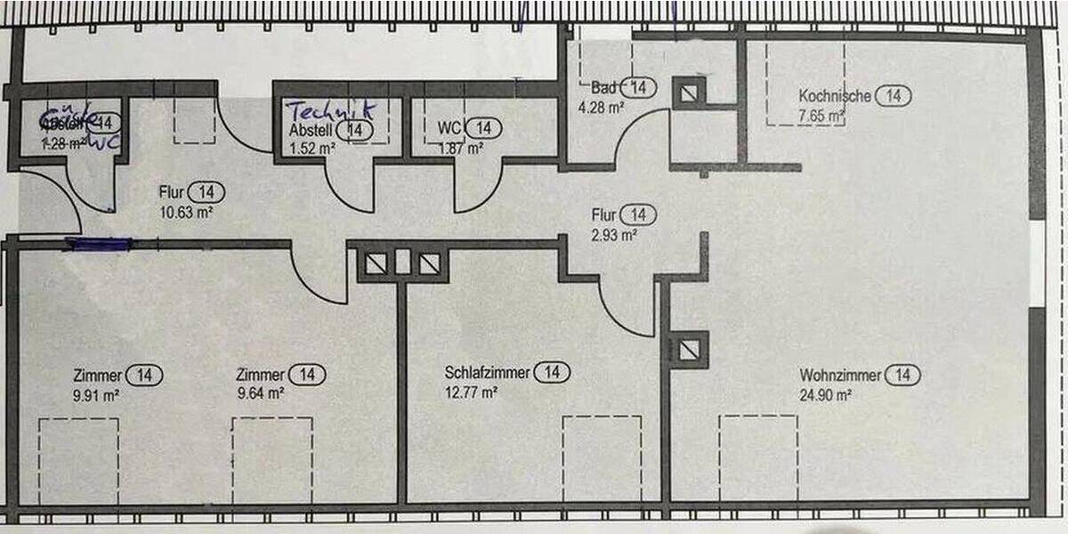 Etagenwohnung Ditzingen - 3 Zimmer, 88 m&sup2;, 1.190&euro; | Angebot:26921156