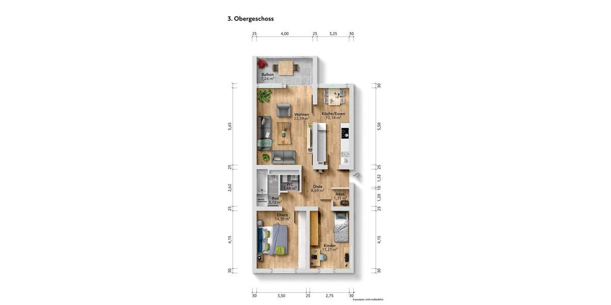 Etagenwohnung Pforzheim Haidach - 3 Zimmer, 78 m&sup2;, 275.000&euro; | Angebot:23961937
