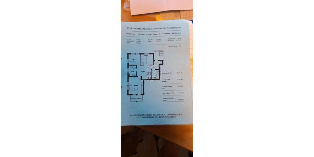 Etagenwohnung Niefern-Öschelbronn Öschelbronn - 3.5 Zimmer, 76 m&sup2;, 247.000&euro; | Angebot:27185766
