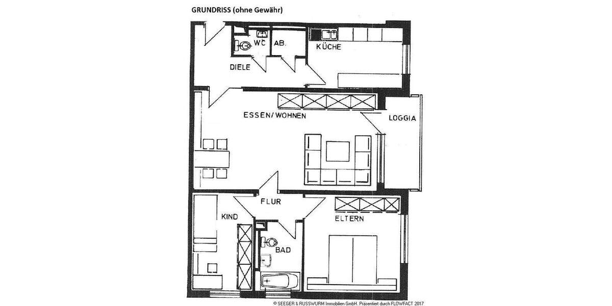 Etagenwohnung Karlsruhe Neureut - 3 Zimmer, 87 m&sup2;, 875&euro; | Angebot:25399456