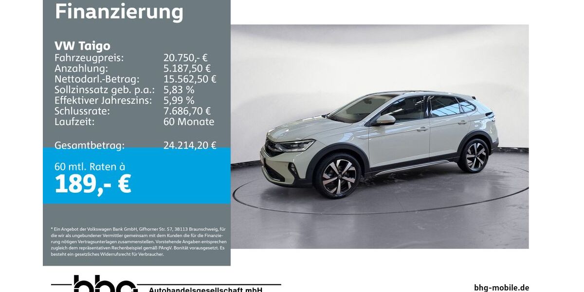 VW Taigo 50.500 km 20.350 &euro; Ettlingen 76275