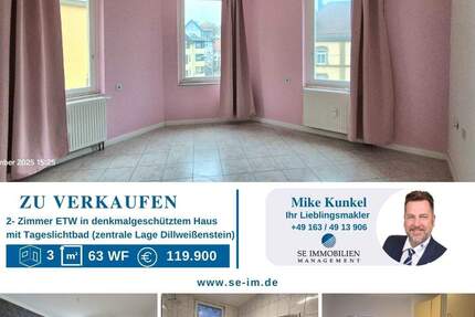 ***2 Zimmer ETW Denkmalschutz zentral in Dillweißenstein*** 2 zimmer