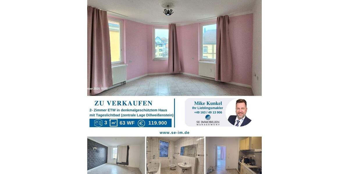 ***2 Zimmer ETW Denkmalschutz zentral in Dillweißenstein*** 2 zimmer