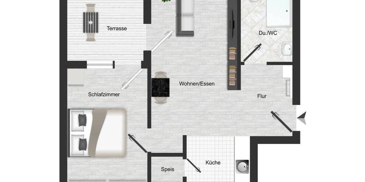 Etagenwohnung Sindelfingen Mitte - 2 Zimmer, 57 m&sup2;, 335.000&euro; | Angebot:26410410