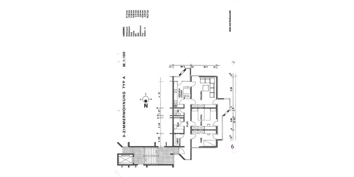 Etagenwohnung Karlsruhe Innenstadt-Ost - 3 Zimmer, 84 m&sup2;, 260.000&euro; | Angebot:27118176