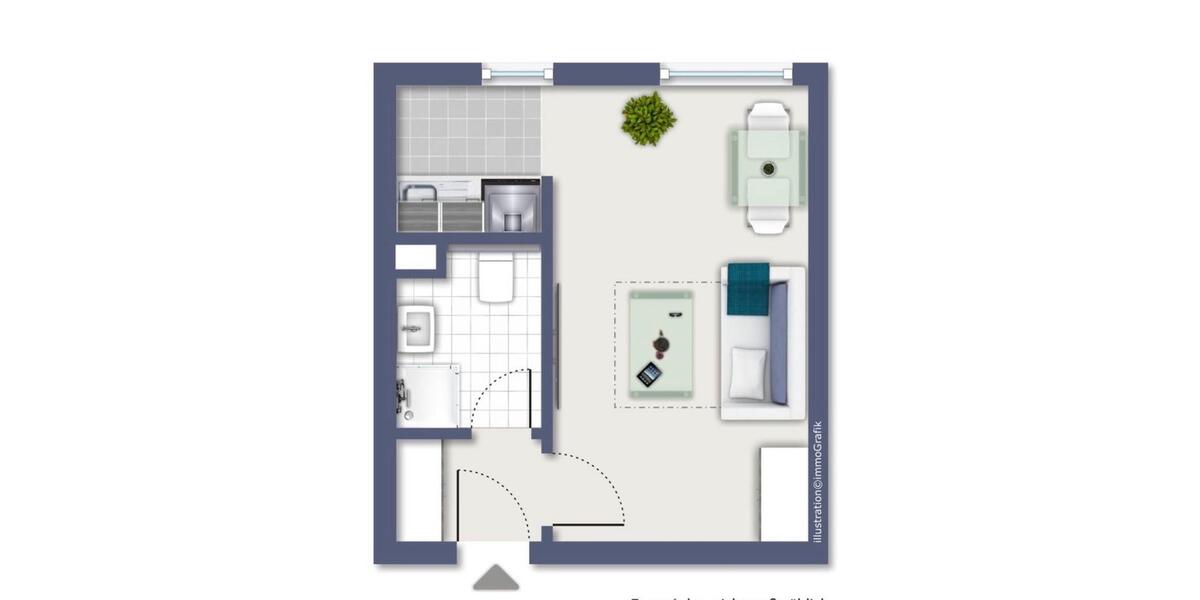 Etagenwohnung Pforzheim Nordstadt - 1 Zimmer, 25 m&sup2;, 650&euro; | Angebot:25300828