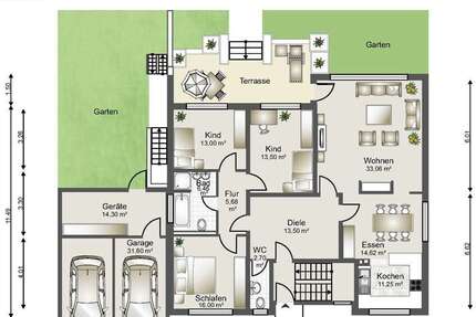 Wohnung Malsch - 5 Zimmer, 138 m&sup2;, 1.175&euro; | Angebot:25519225