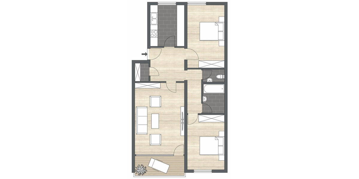 Etagenwohnung Leonberg Höfingen - 3 Zimmer, 85 m&sup2;, 338.990&euro; | Angebot:26819316