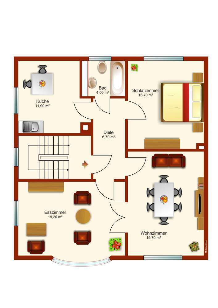 Wohnung zum Mieten in Karlsruhe 850 € 83 m²