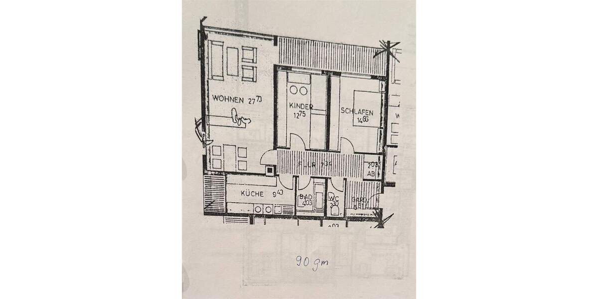 Etagenwohnung Sindelfingen Maichingen - 3 Zimmer, 99 m&sup2;, 330.000&euro; | Angebot:25678562