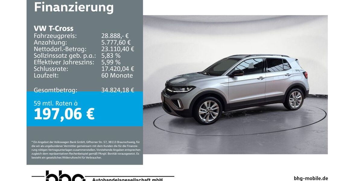 VW T-Cross 1.500 km 28.888 &euro; Ettlingen 76275