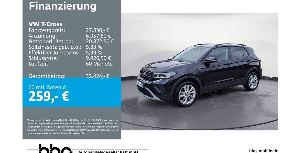 VW T-Cross 6.162 km 27.830 &euro; Ettlingen 76275