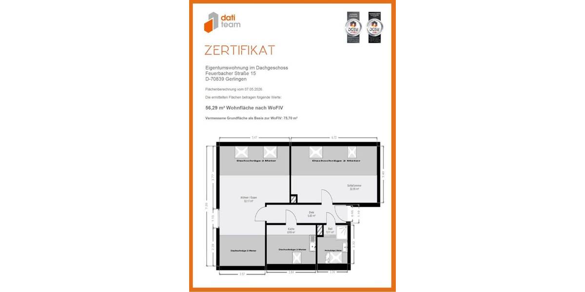 Etagenwohnung Gerlingen Schillerhöhe - 2 Zimmer, 56 m&sup2;, 218.000&euro; | Angebot:26825924
