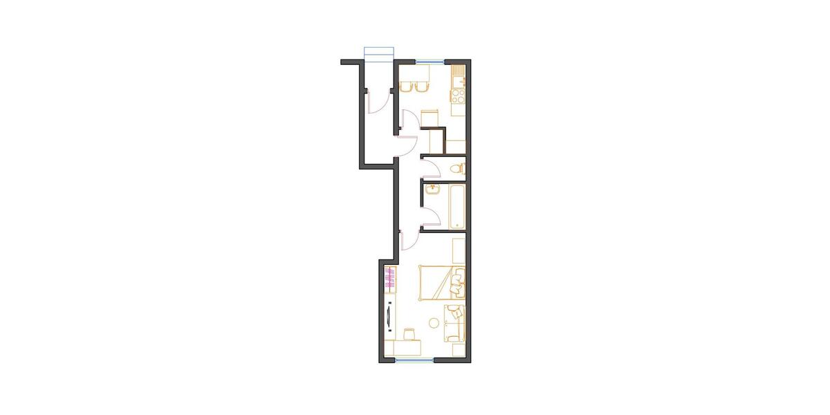 Erdgeschoßwohnung Karlsruhe Beiertheim-Bulach - 1.5 Zimmer, 40 m&sup2;, 620&euro; | Angebot:26426619