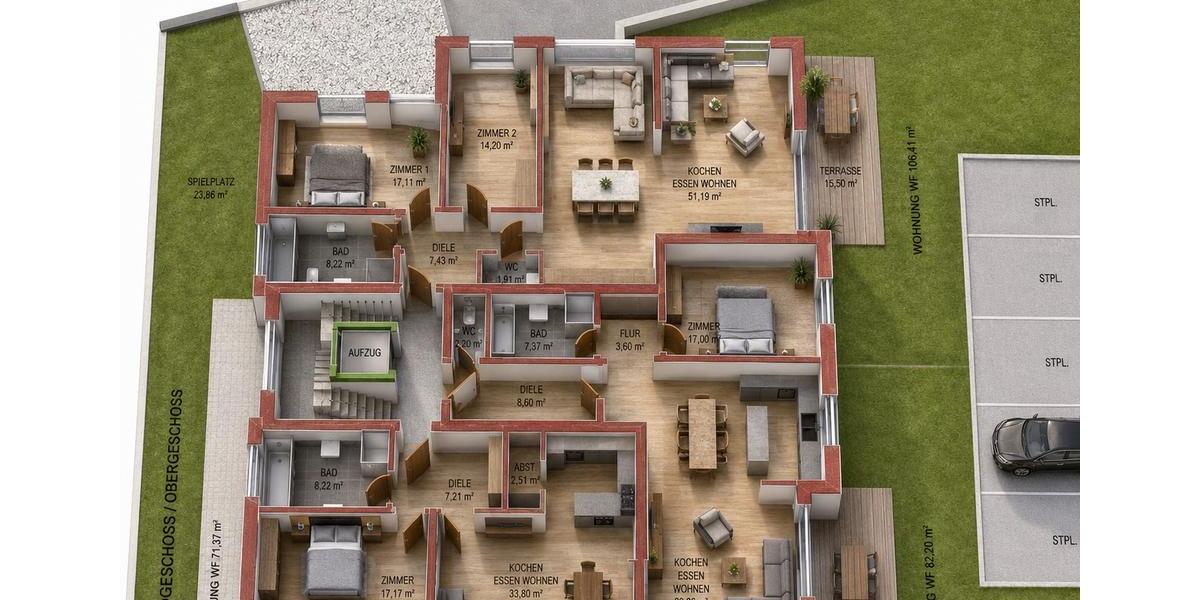 Erdgeschoßwohnung Karlsdorf-Neuthard Neuthard - 2 Zimmer, 86 m&sup2;, 349.000&euro; | Angebot:26619159