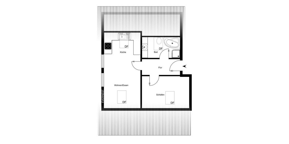 Etagenwohnung Niefern-Öschelbronn Öschelbronn - 2 Zimmer, 31 m&sup2;, 95.000&euro; | Angebot:26155229