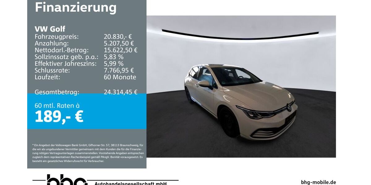 VW Golf 60.941 km 20.530 &euro; Ettlingen 76275
