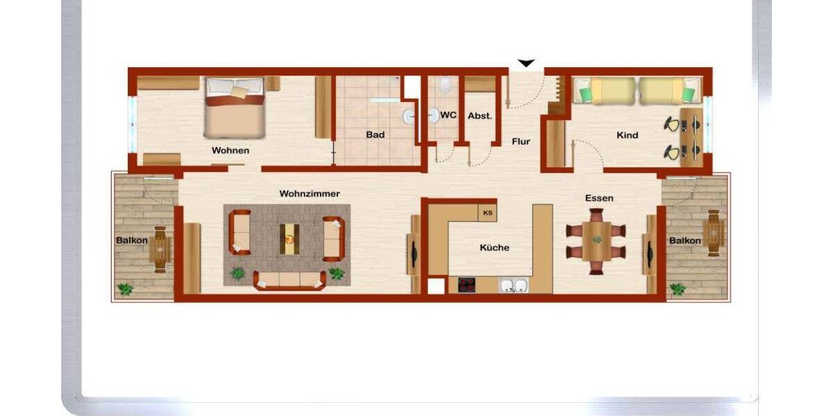 Renovierte 3-Zimmer Etagenwohnung (4.OG) mit Stellplatz in Heimerdingen 3 zimmer