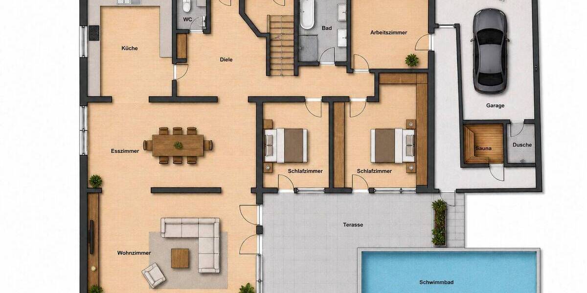 Einfamilienhaus Karlsruhe Durlach - 9 Zimmer, 310 m&sup2;, 4.900&euro; | Angebot:26486639