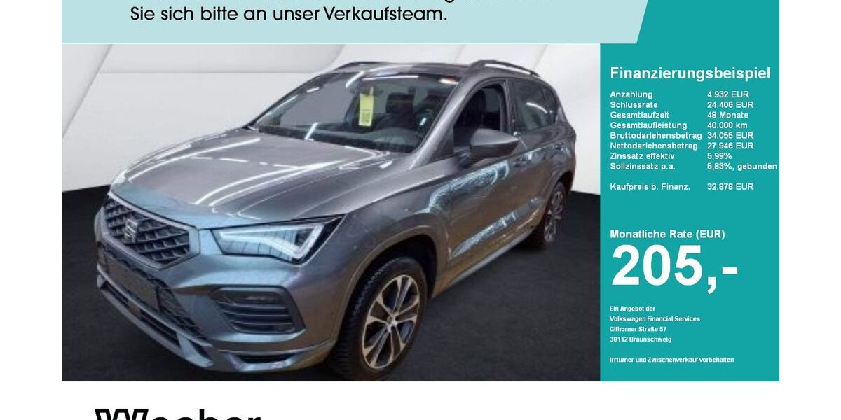 Seat Ateca 16.626 km 32.389 &euro; Weil der Stadt 71263
